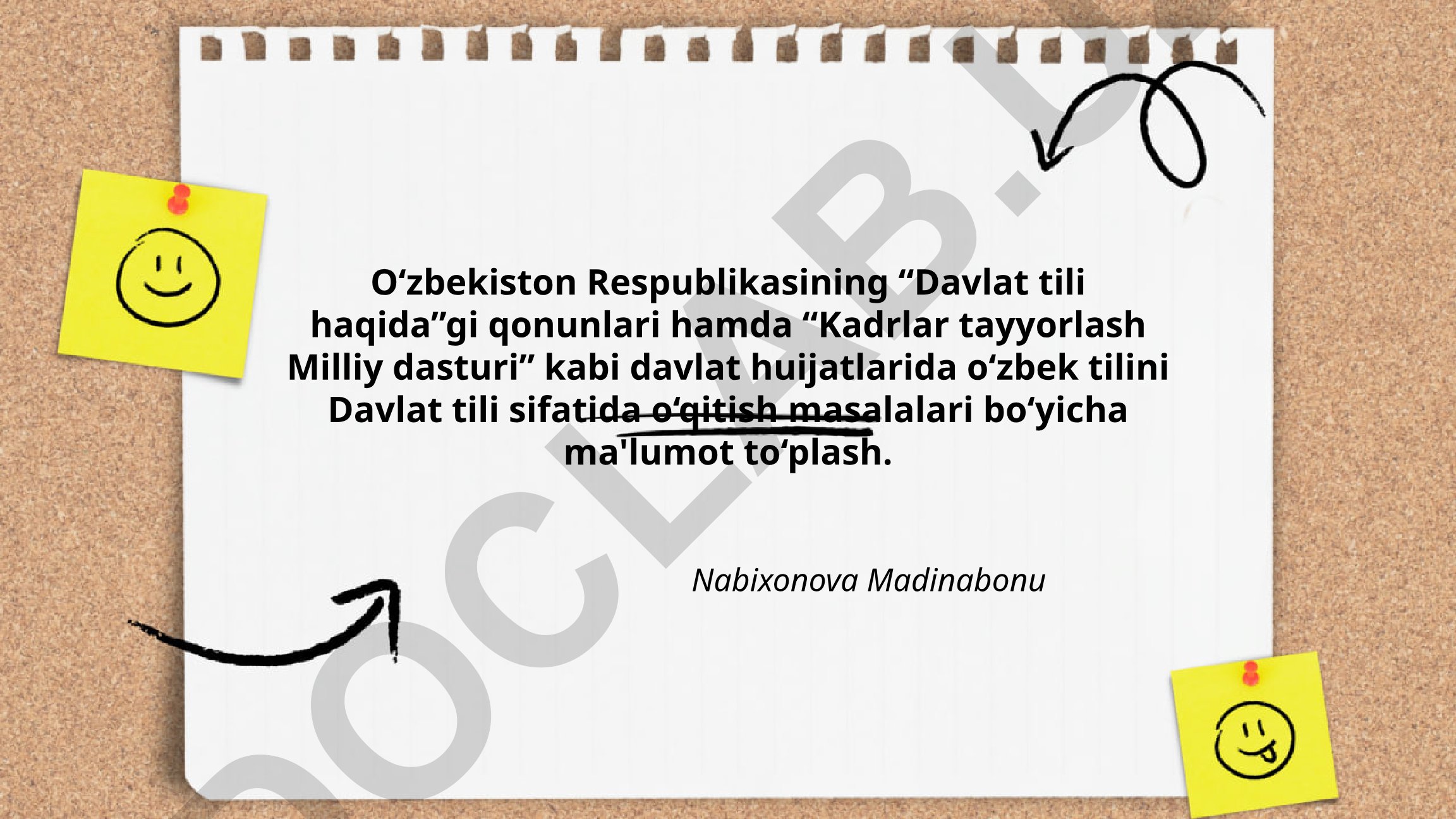 O‘zbek tilini Davlat tili sifatida o‘qitish masalalari