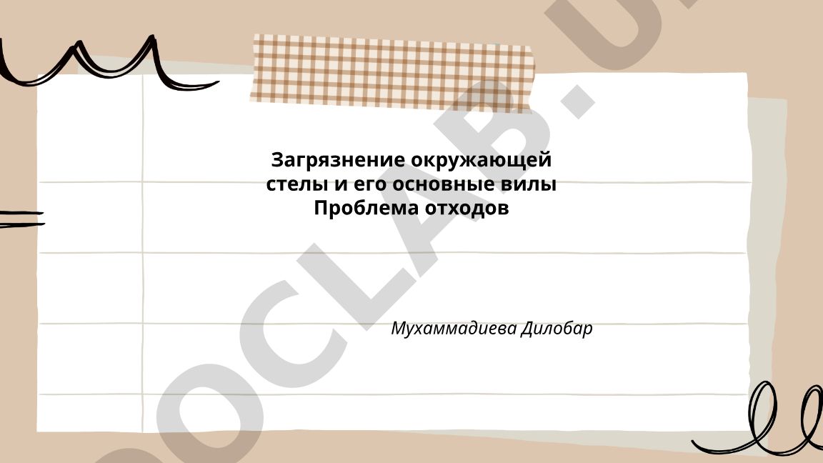 Загрязнение окружающей среды и его основные виды. Проблема отходов