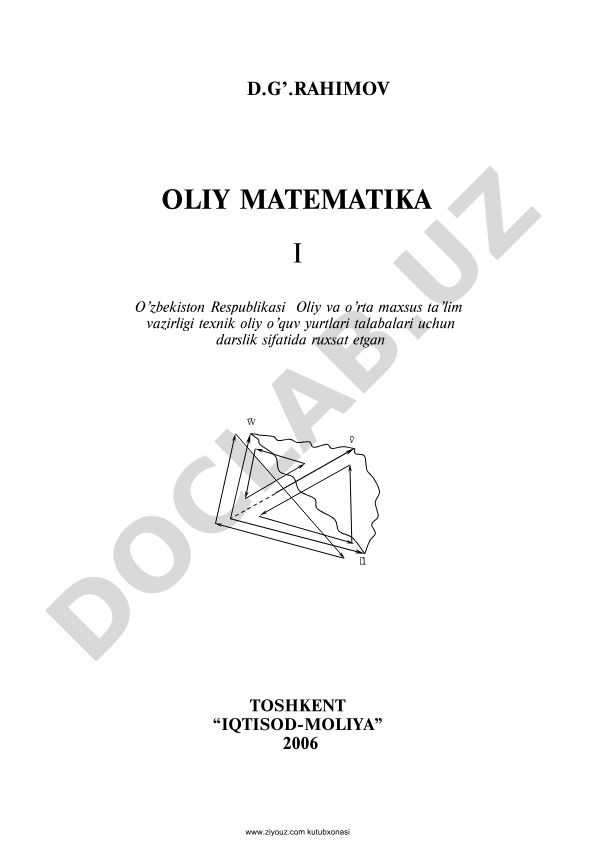 Oliy matematika darsligi