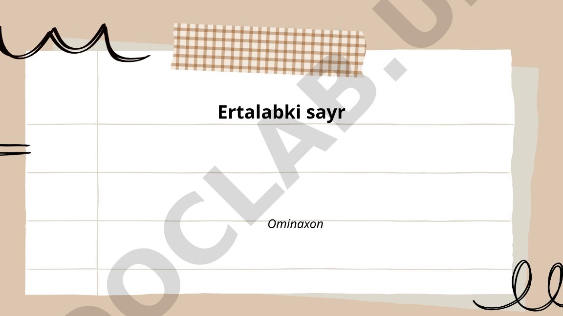 Ertalabki sayrning sog'liq uchun foydalari va mashqlari