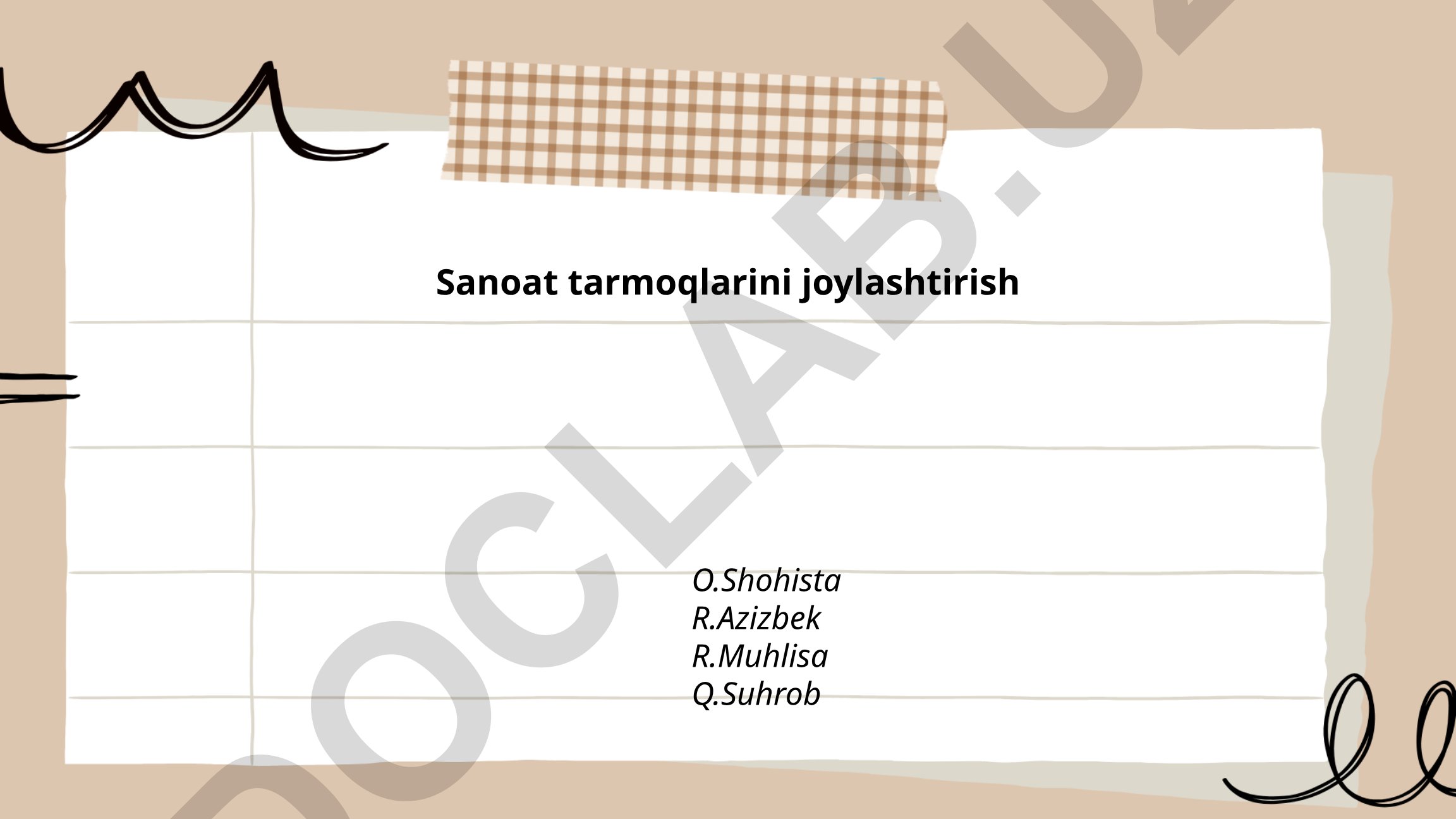 Sanoat tarmoqlarini joylashtirish omillari