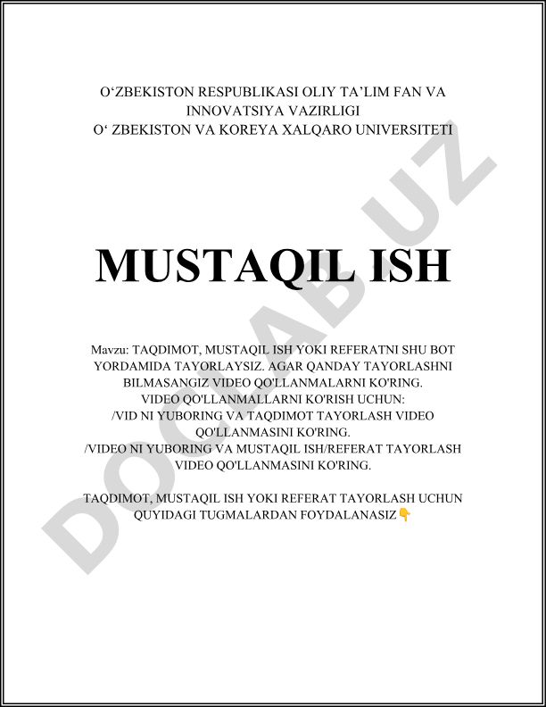 Bot yordamida mavzu tanlash va aniqlash