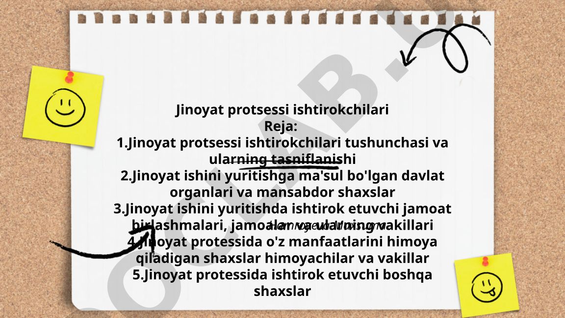 Jinoyat protsessi ishtirokchilari