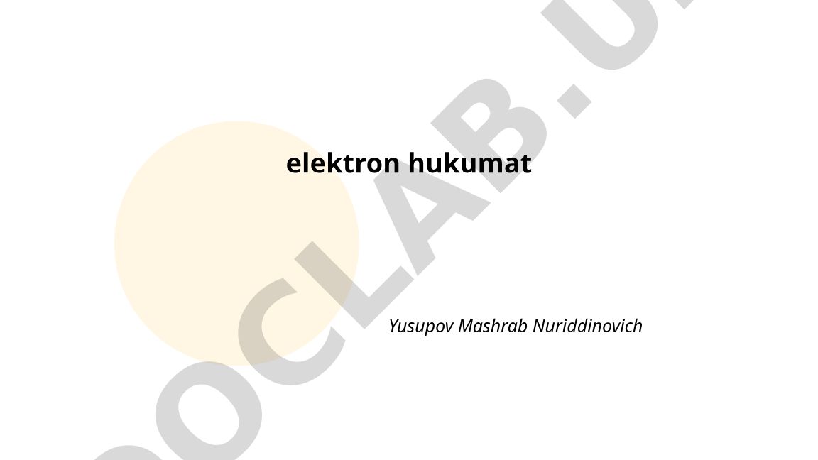 Elektron hukumat: tushuncha, tamoyillar va afzalliklar