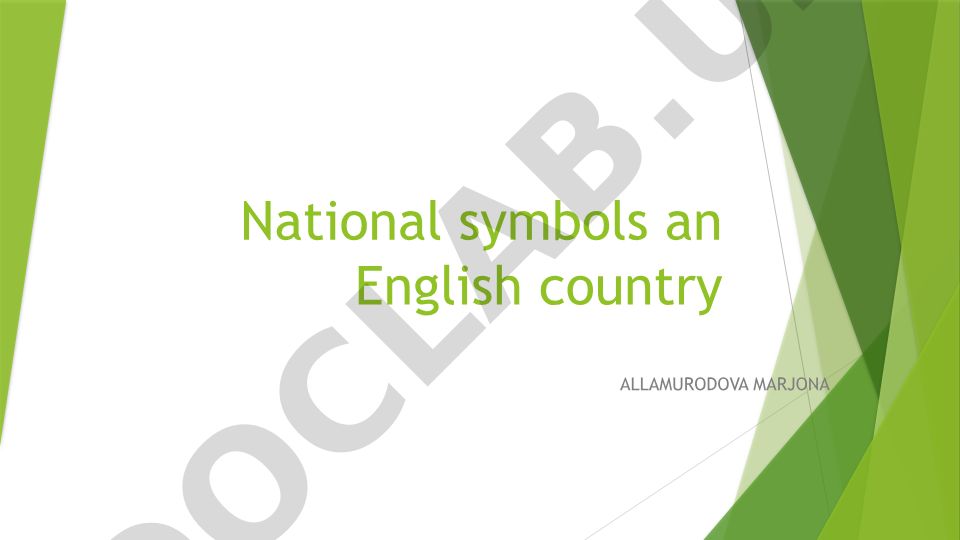 National Symbols of England, Scotland and Wales