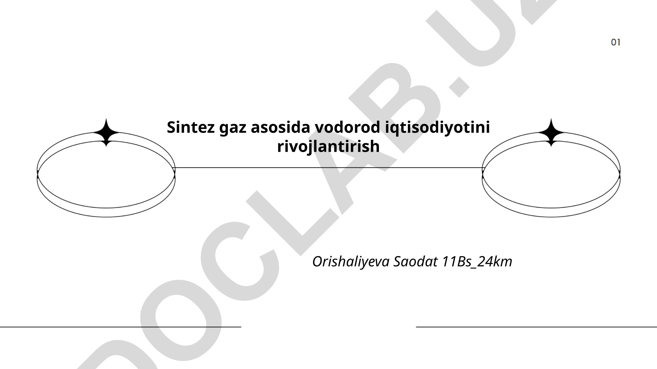 Sintez gaz asosida vodorod iqtisodiyotini rivojlantirish