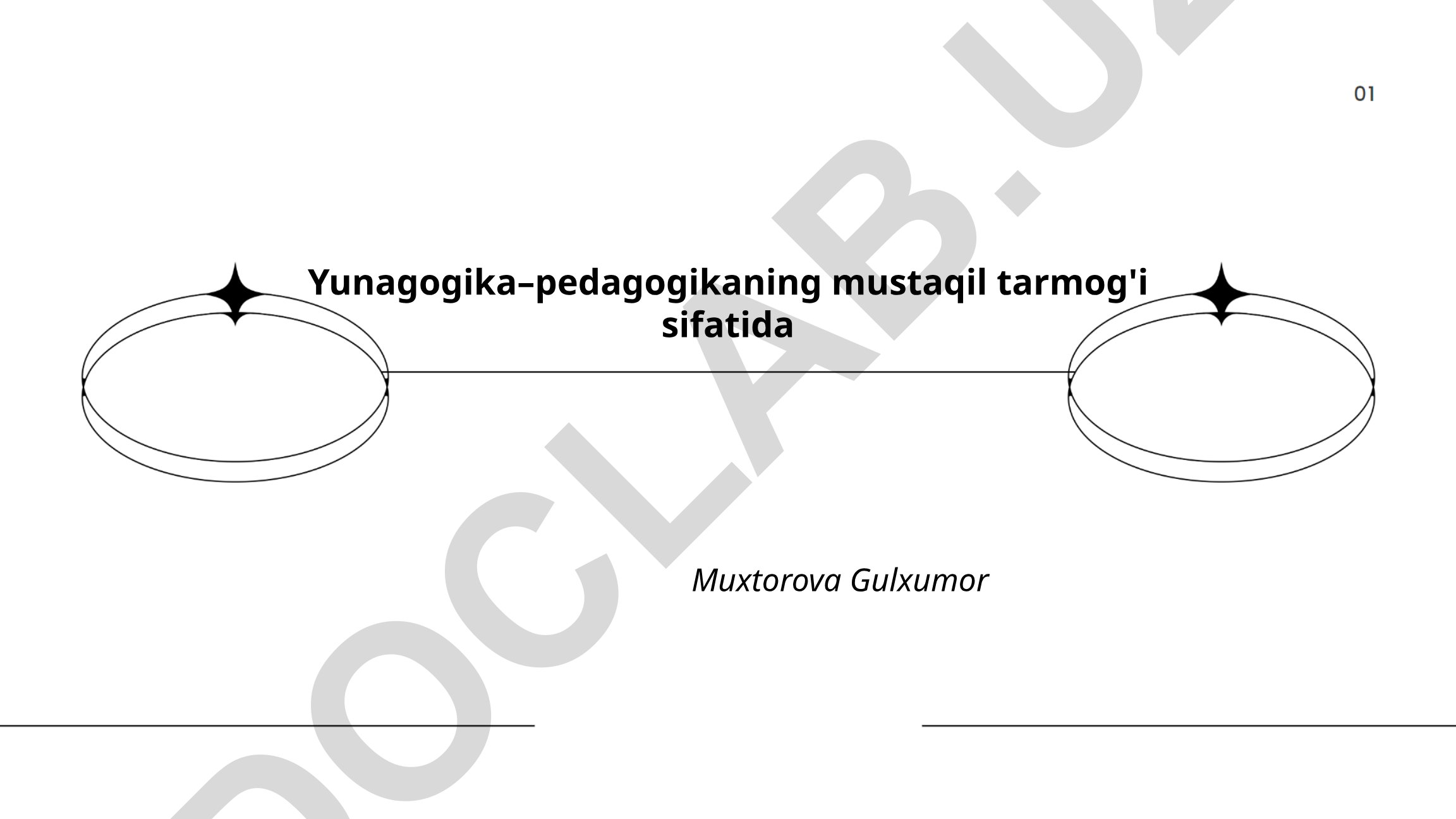 Yunagogika–pedagogikaning mustaqil tarmog'i sifatida