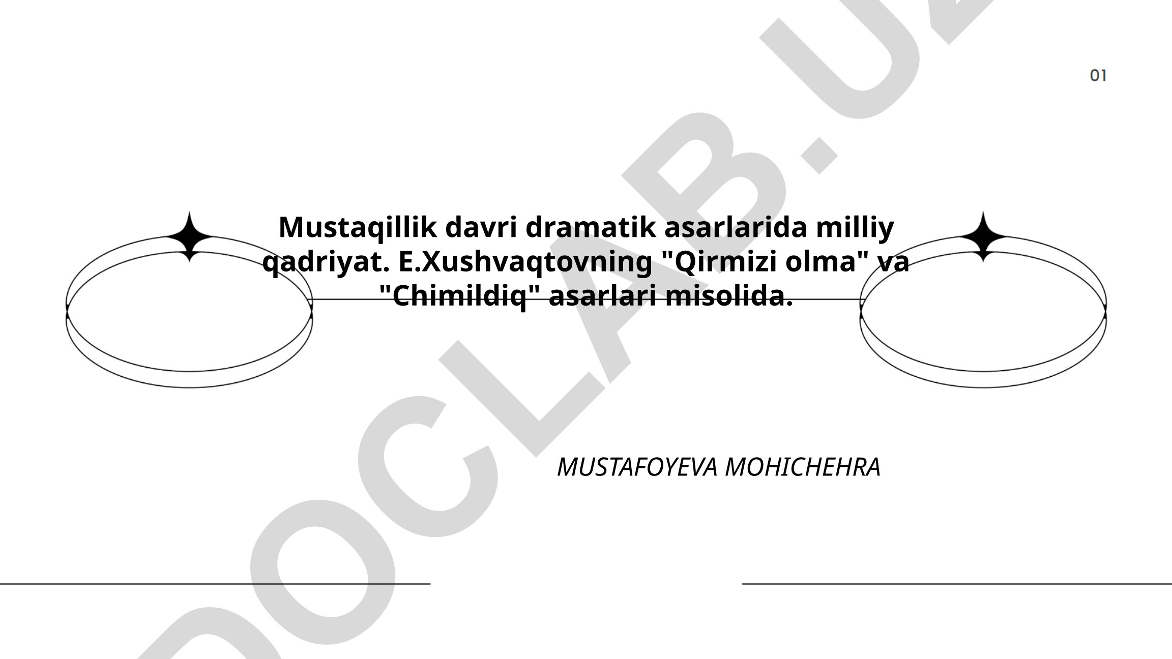 Mustaqillik davri dramatik asarlarida milliy qadriyatlar