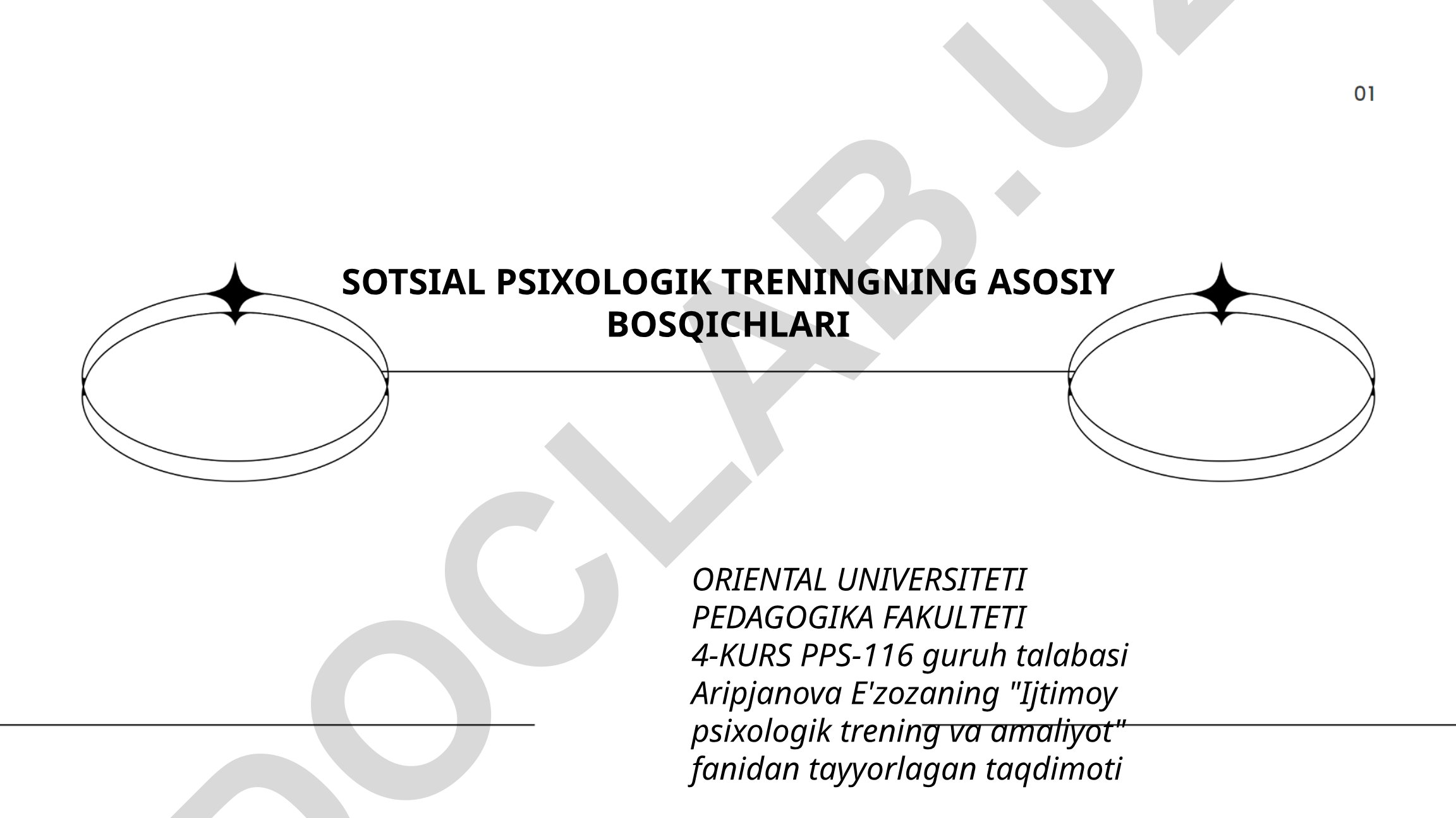 Sotsial psixologik treningning asosiy bosqichlari