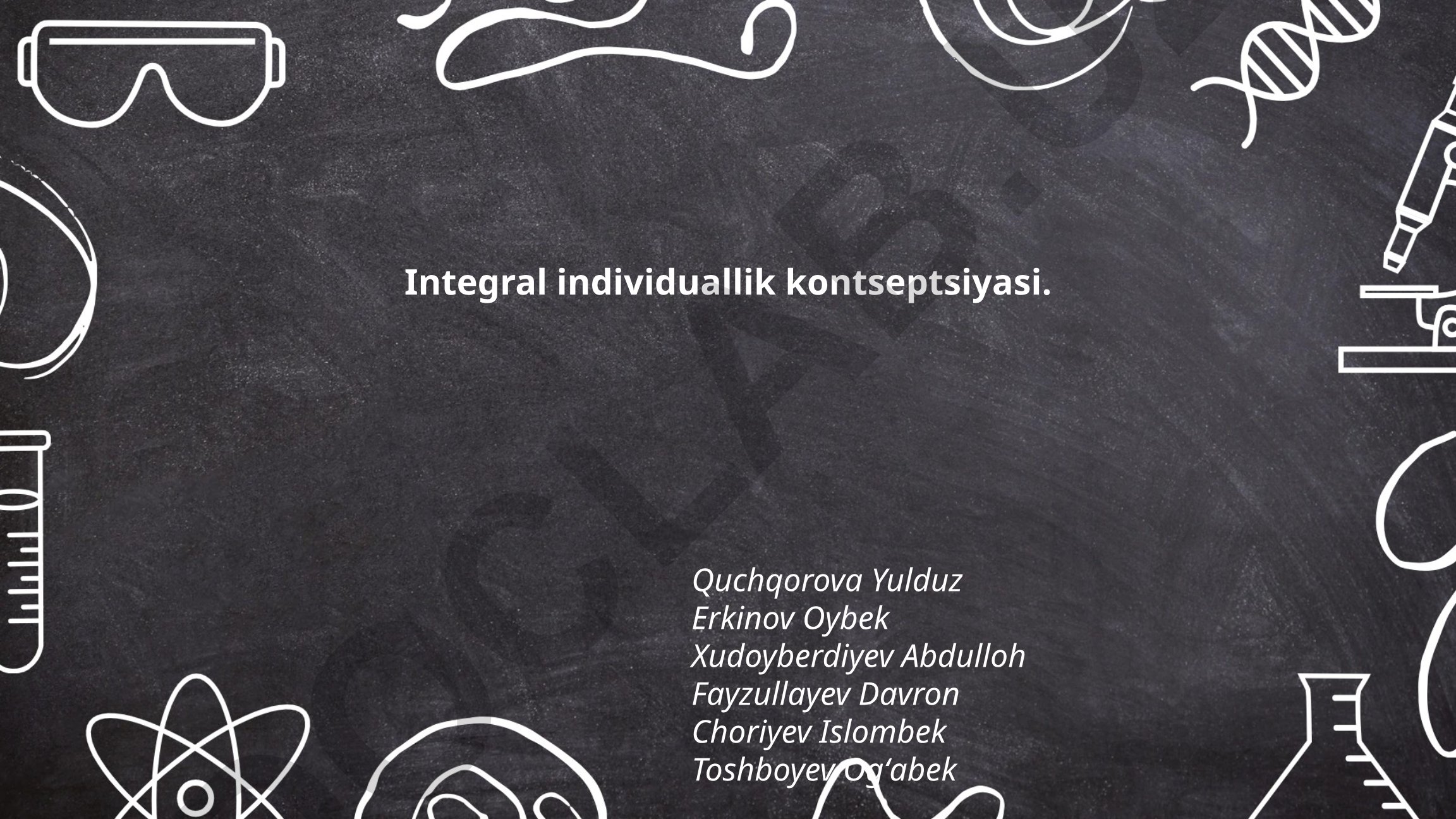 Integral individuallik kontseptsiyasi
