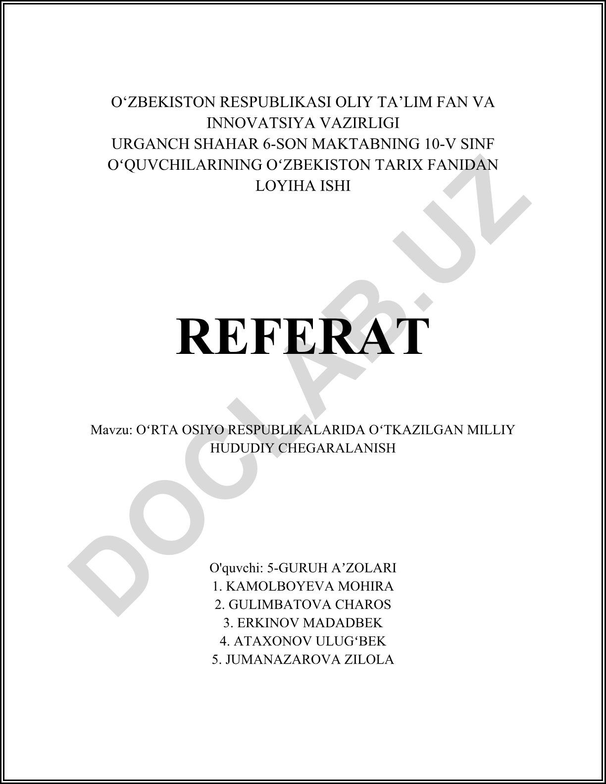 Oʻrta Osiyo respublikalarida oʻtkazilgan milliy hududiy chegaralash