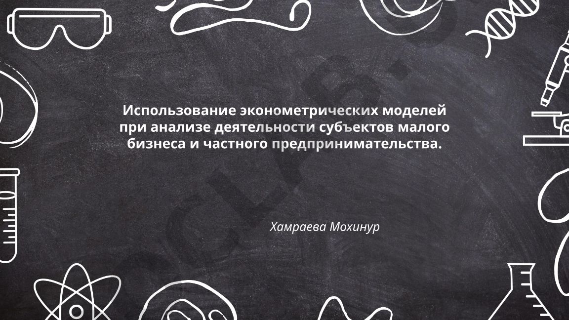 Использование эконометрических моделей при анализе деятельности субъектов малого бизнеса и частного предпринимательства