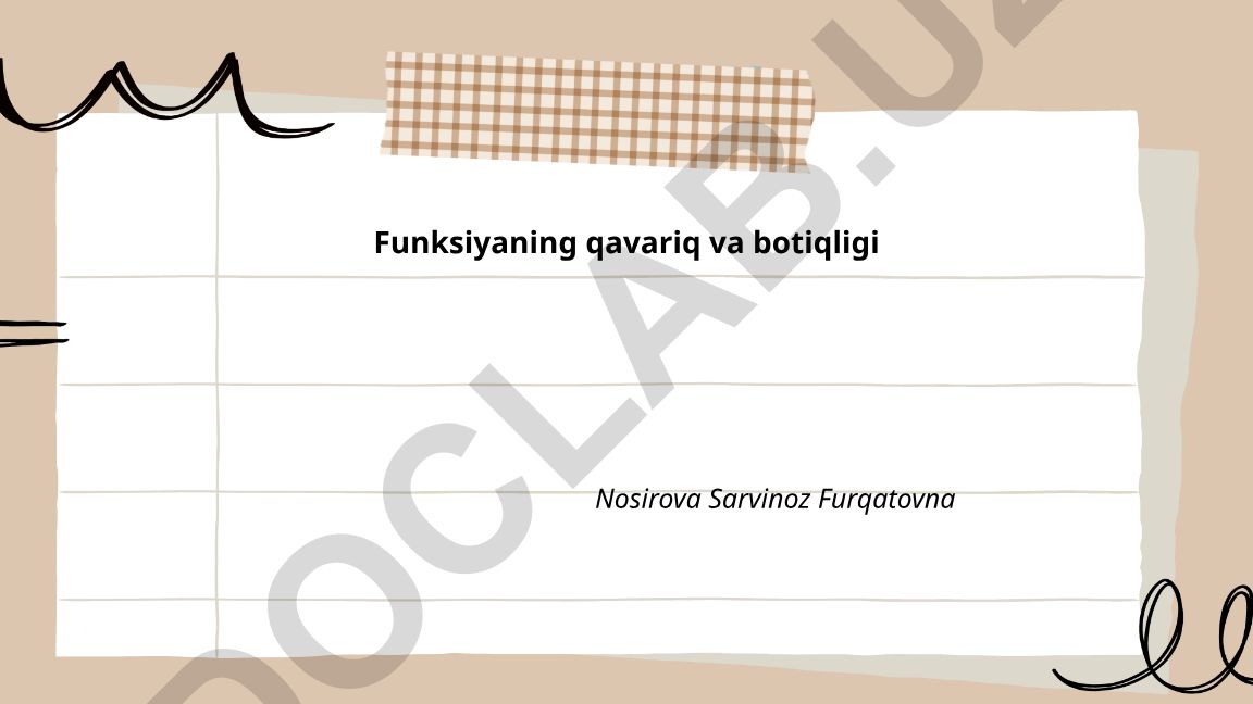 Funksiyaning qavariq va botiqligi