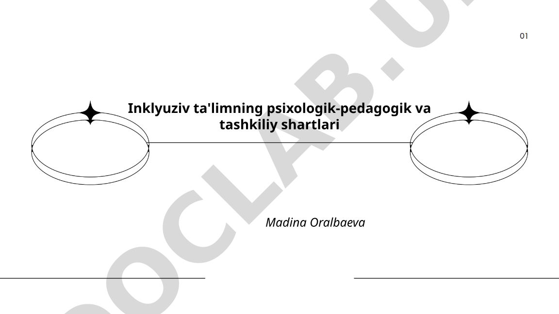 Inklyuziv ta'limning psixologik-pedagogik va tashkiliy shartlari
