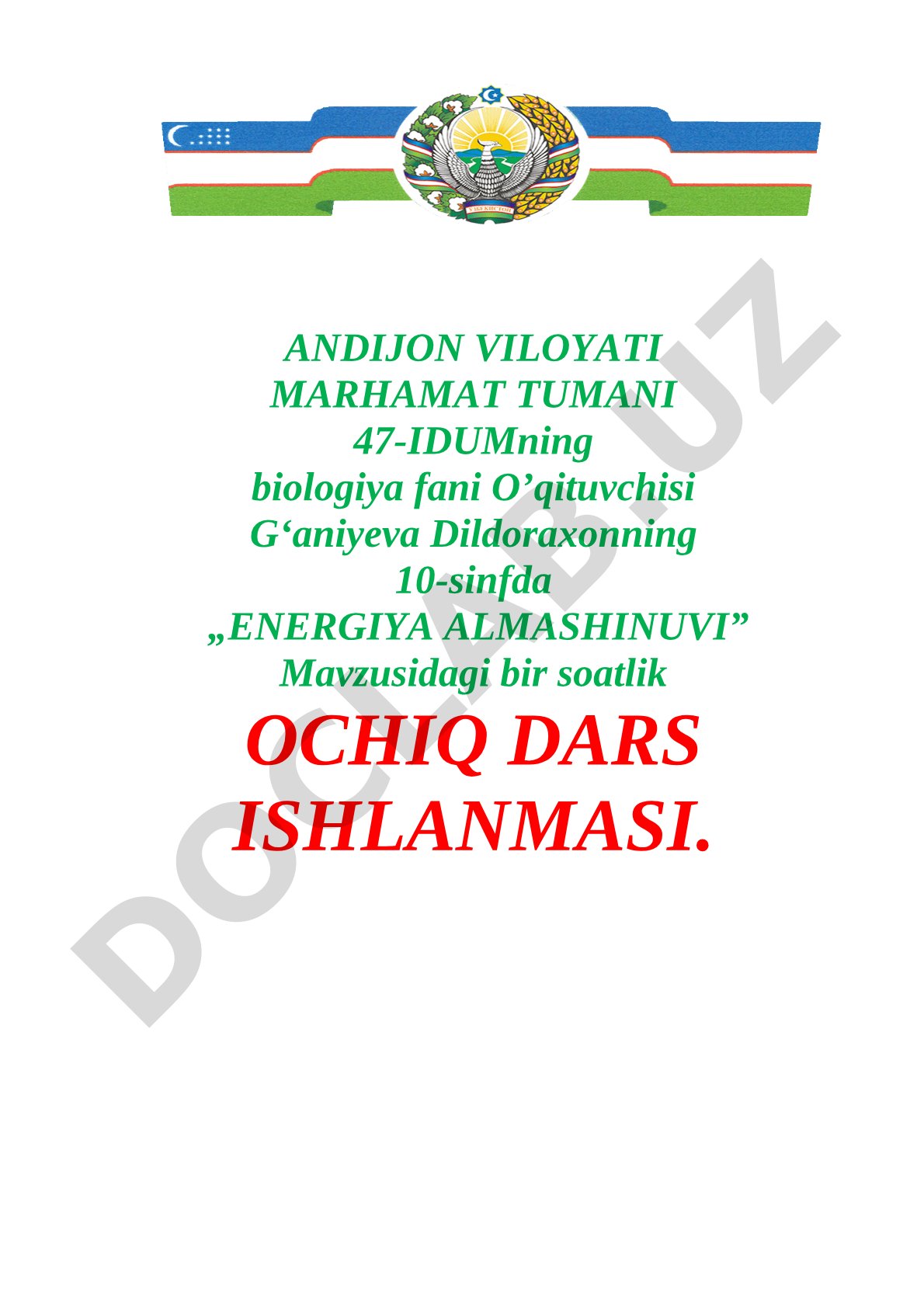 Energiya almashinuvi