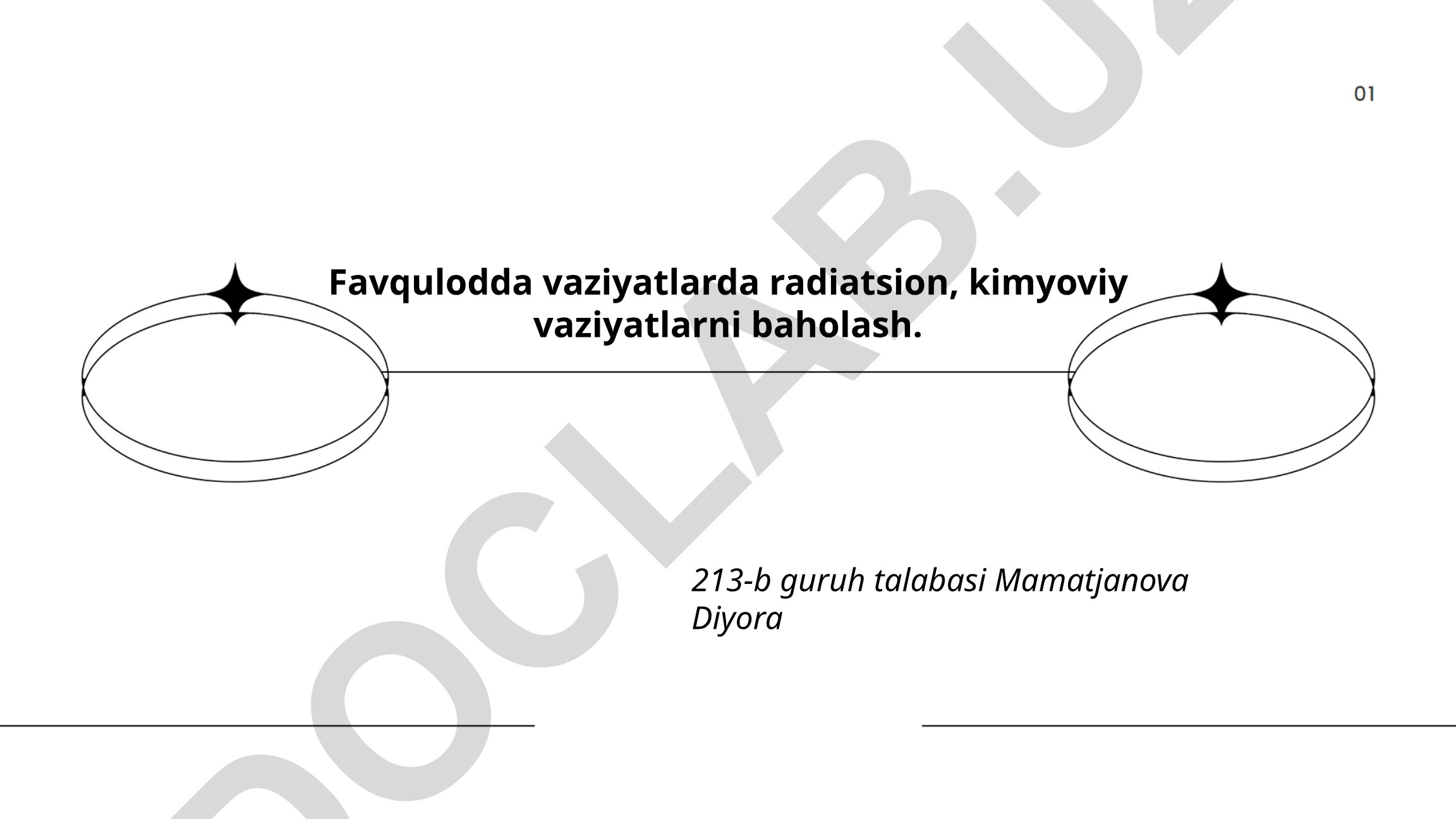 Favqulodda vaziyatlarda radiatsion va kimyoviy vaziyatlarni baholash