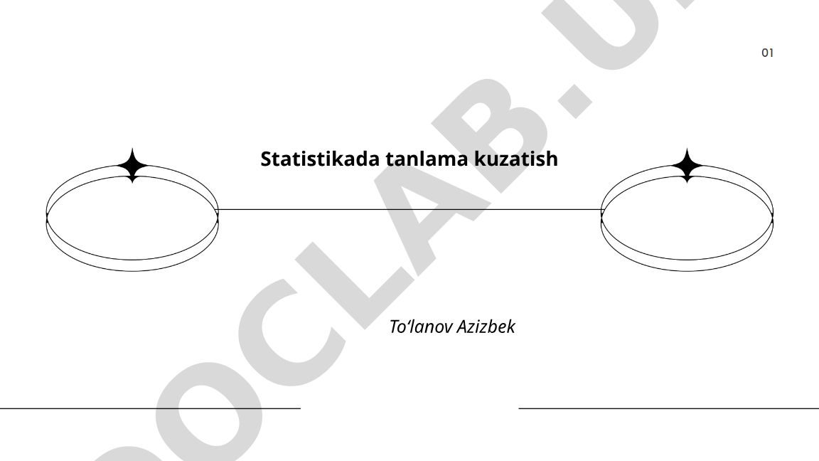 Statistikada tanlama kuzatish