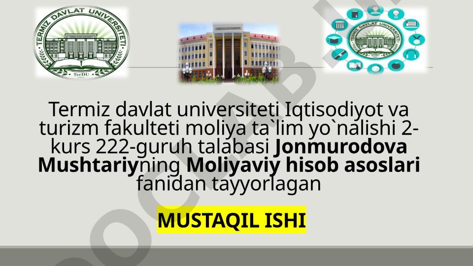 Xususiy kapital to'g'risida hisobot