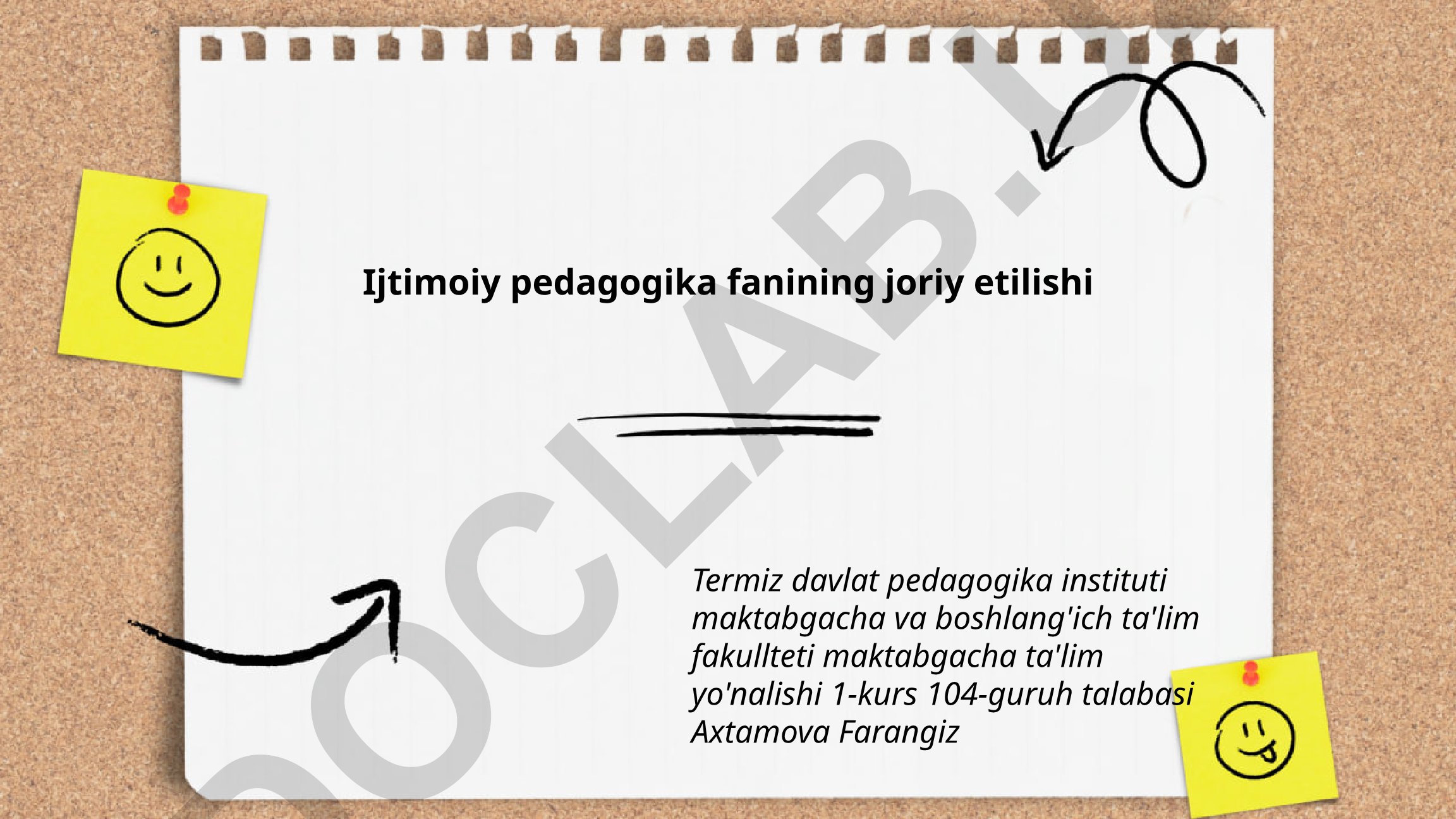 Ijtimoiy pedagogika fanining mohiyati, maqsadlari va nazariy asoslari