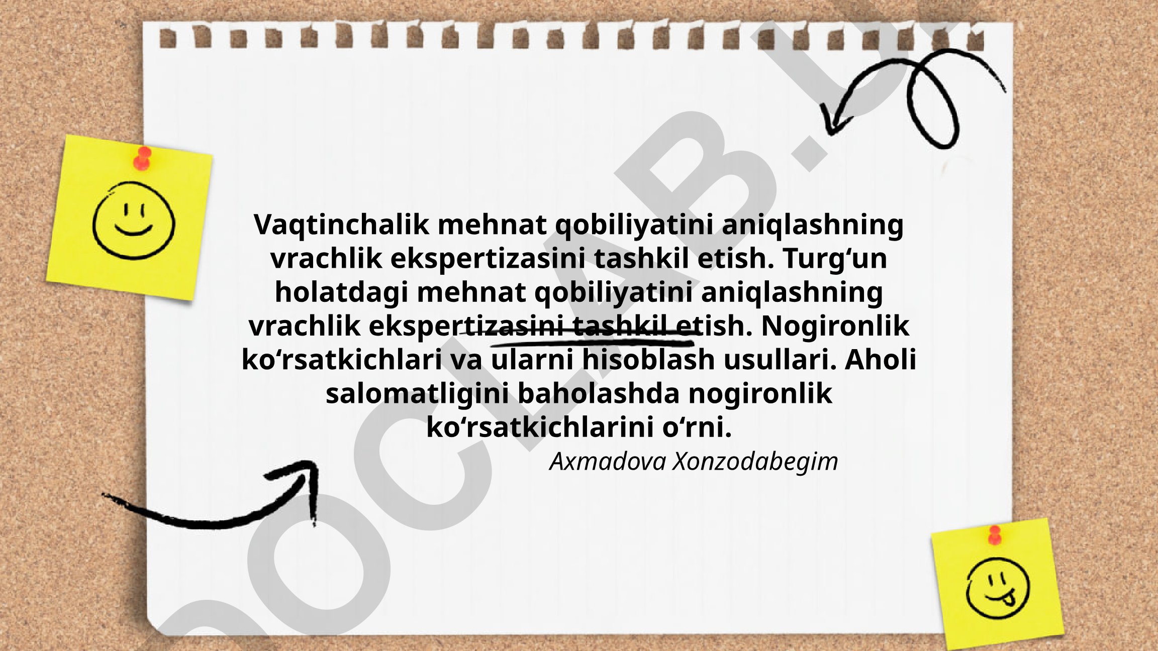 Vaqtinchalik va turg‘un mehnat qobiliyati ekspertizasini tashkil etish
