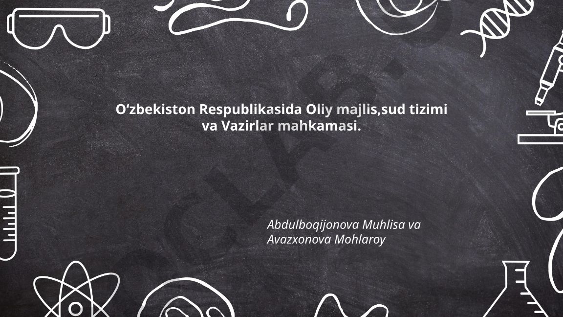 O‘zbekiston Respublikasida Oliy majlis, sud tizimi va Vazirlar mahkamasi