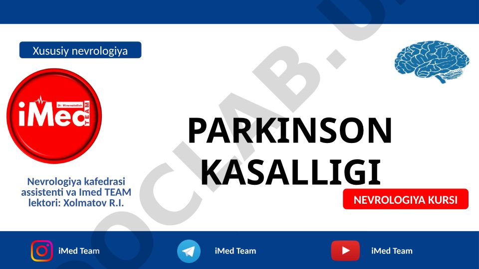 Parkinson kasalligi: umumiy tushunchalar, etiopatogenez va klinik belgilar