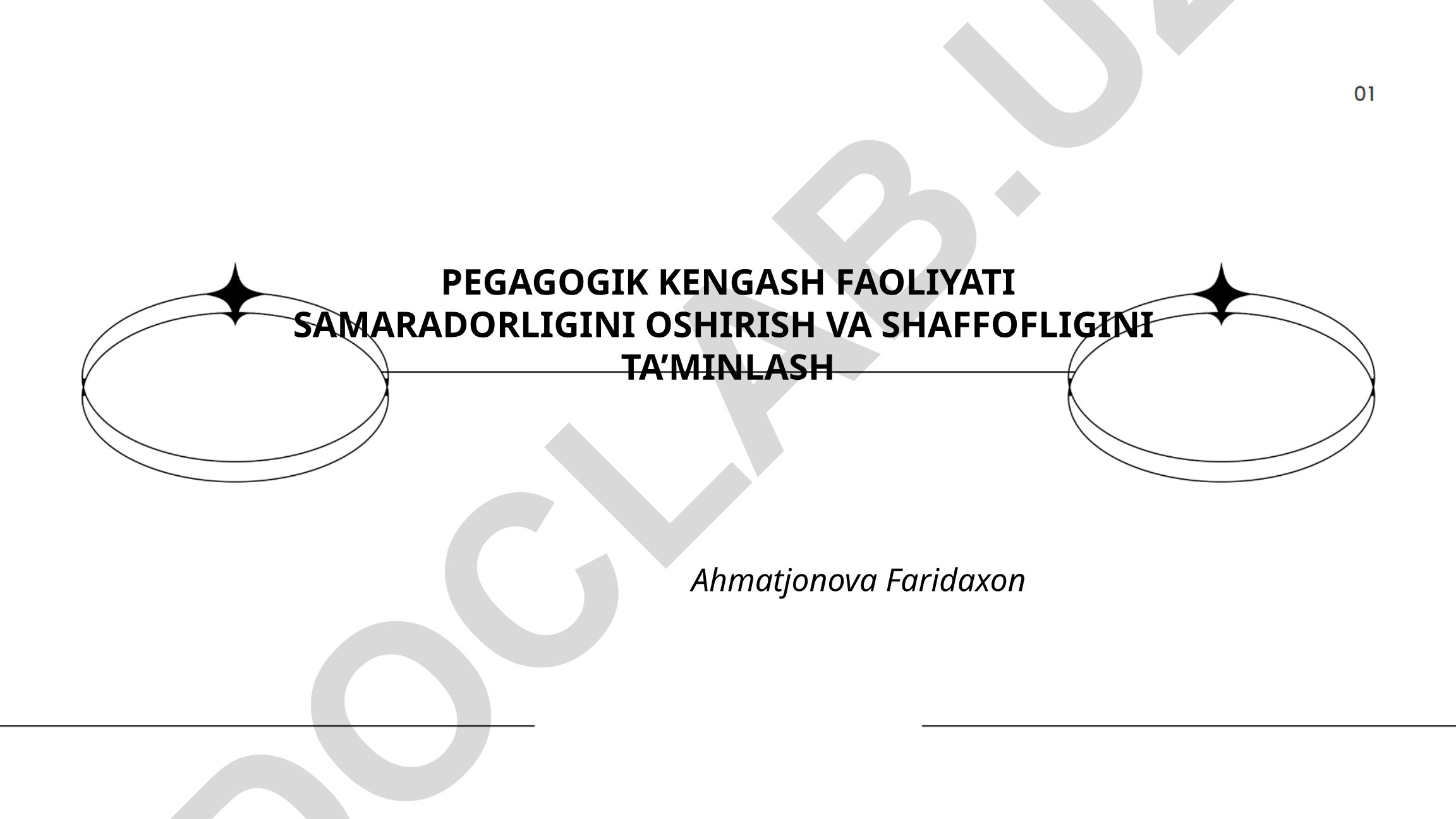 Pedagogik kengash faoliyati samaradorligini oshirish va shaffofligini ta'minlash