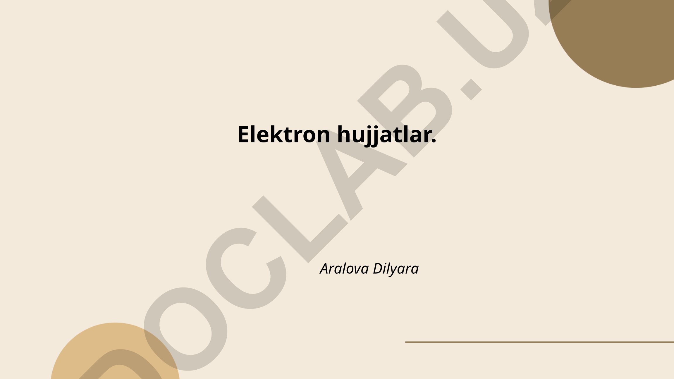 Elektron hujjatlar, elektron imzo va axborot xavfsizligi