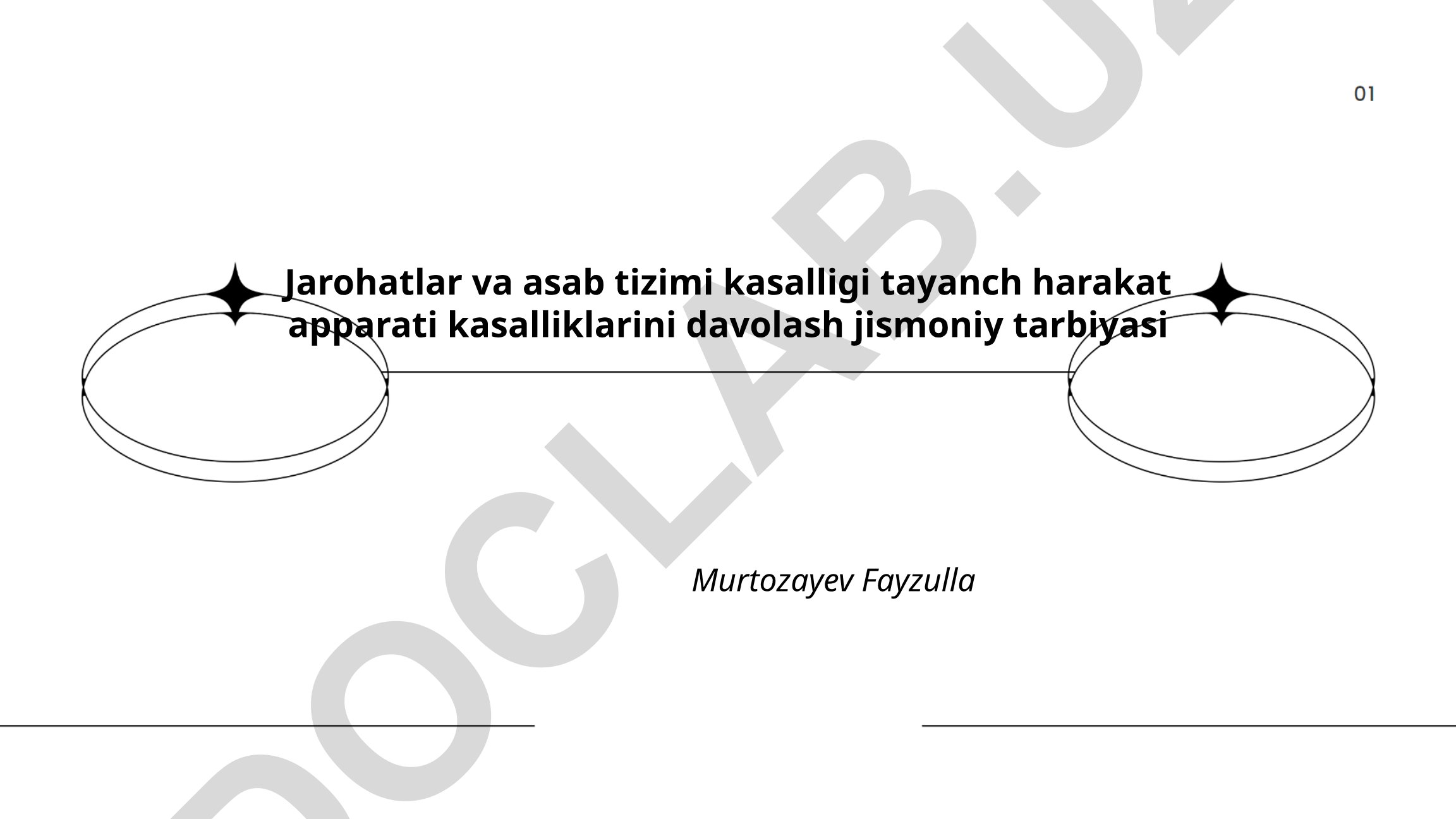 Jarohatlar va asab tizimi kasalligi tayanch harakat apparati kasalliklarini davolash jismoniy tarbiyasi