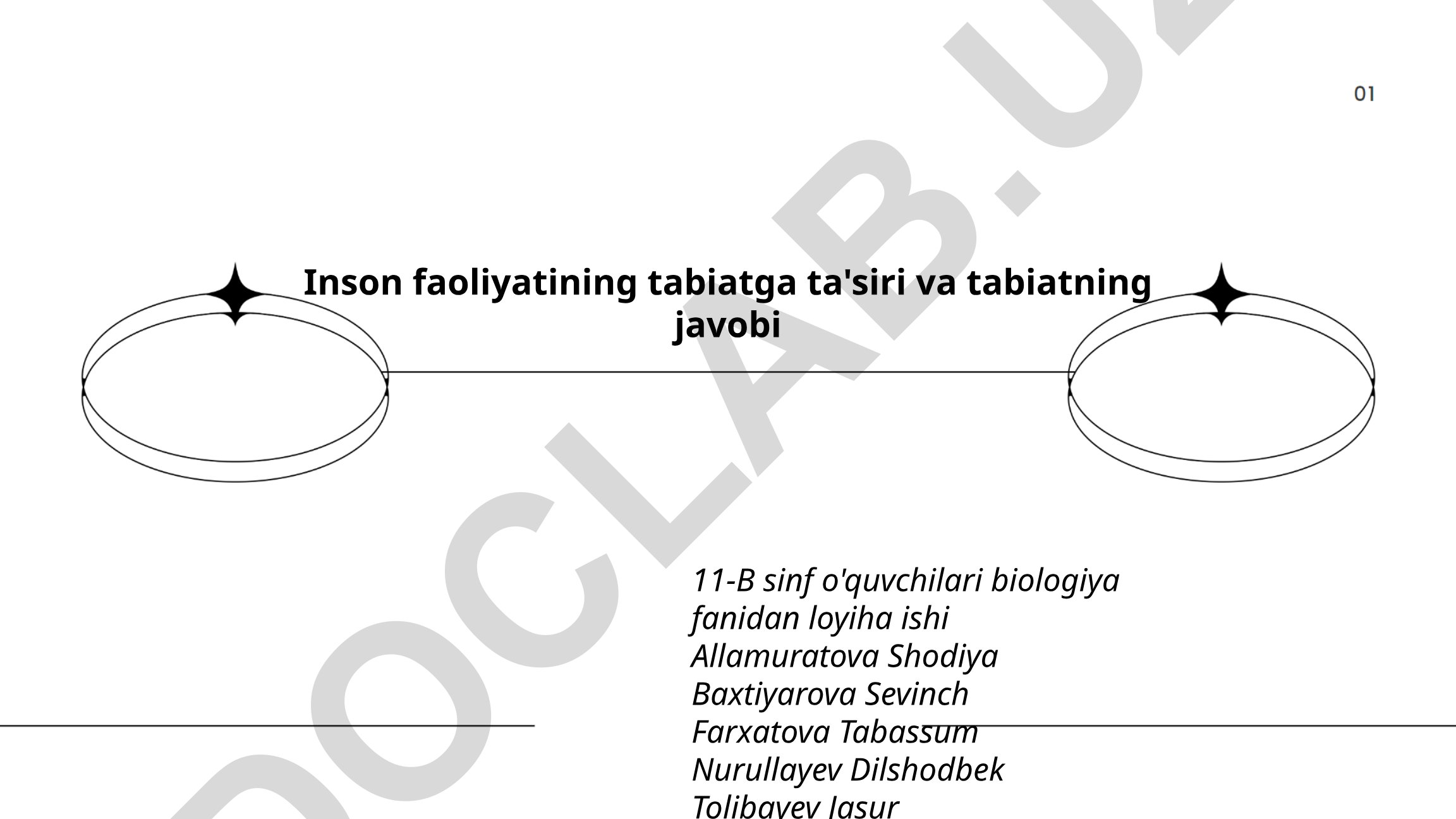 Inson faoliyatining tabiatga ta'siri va tabiatning javobi