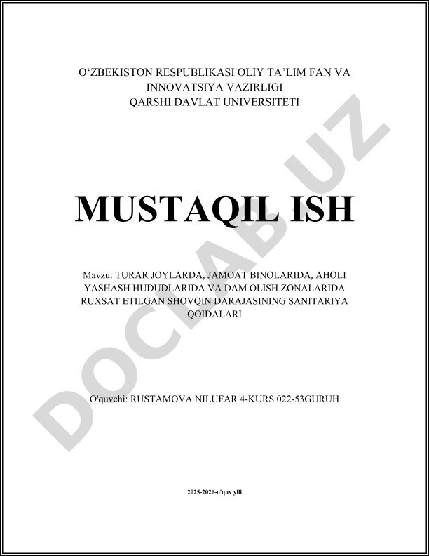 Turar joylarda, jamoat binolarida, aholi yashash hududlarida va dam olish zonalarida ruxsat etilgan shovqin darajasining sanitariya qoidalari