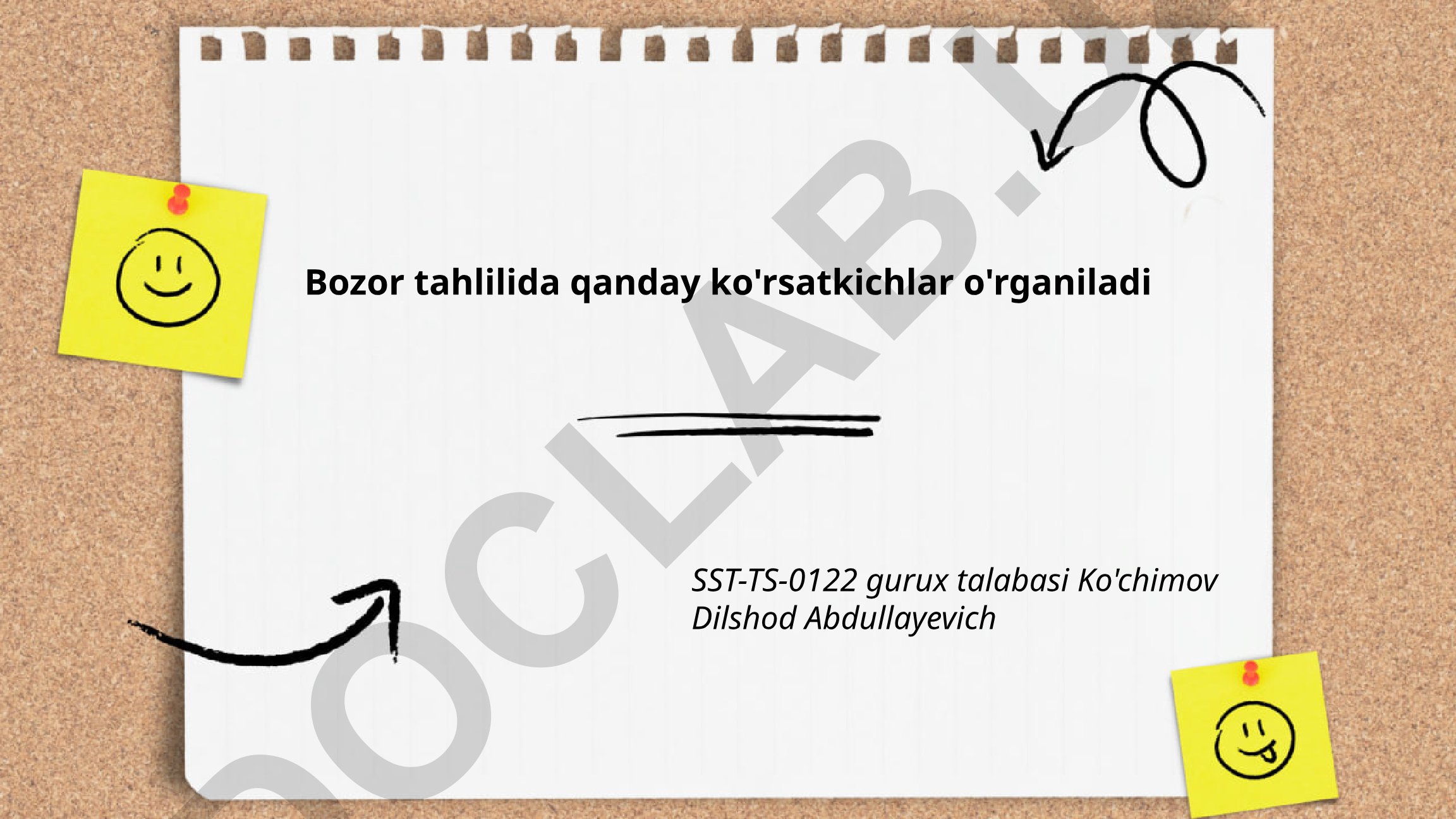 Bozor tahlilida o'rganiladigan asosiy ko'rsatkichlar