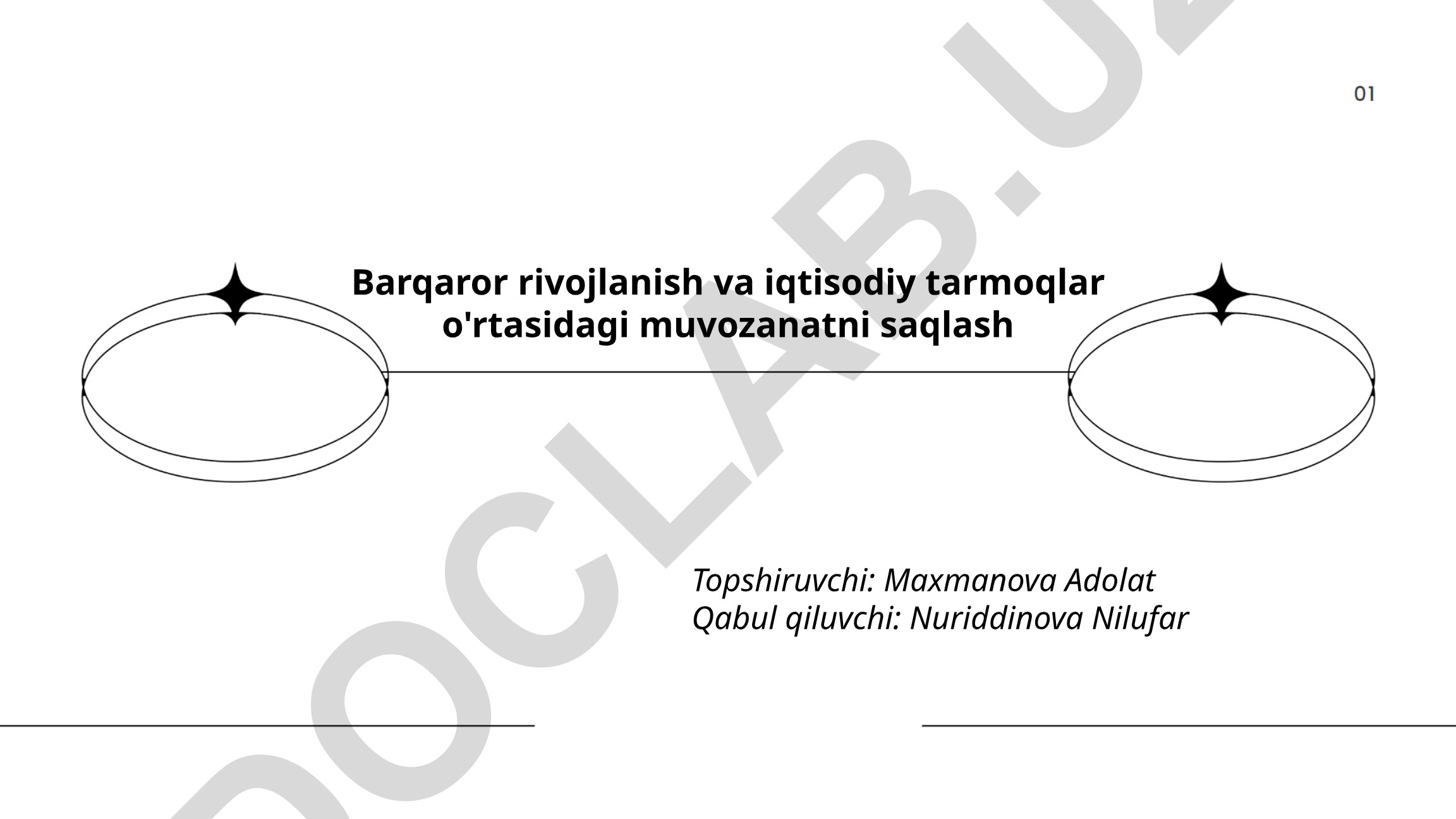 Barqaror rivojlanish va iqtisodiy tarmoqlar o'rtasidagi muvozanatni saqlash