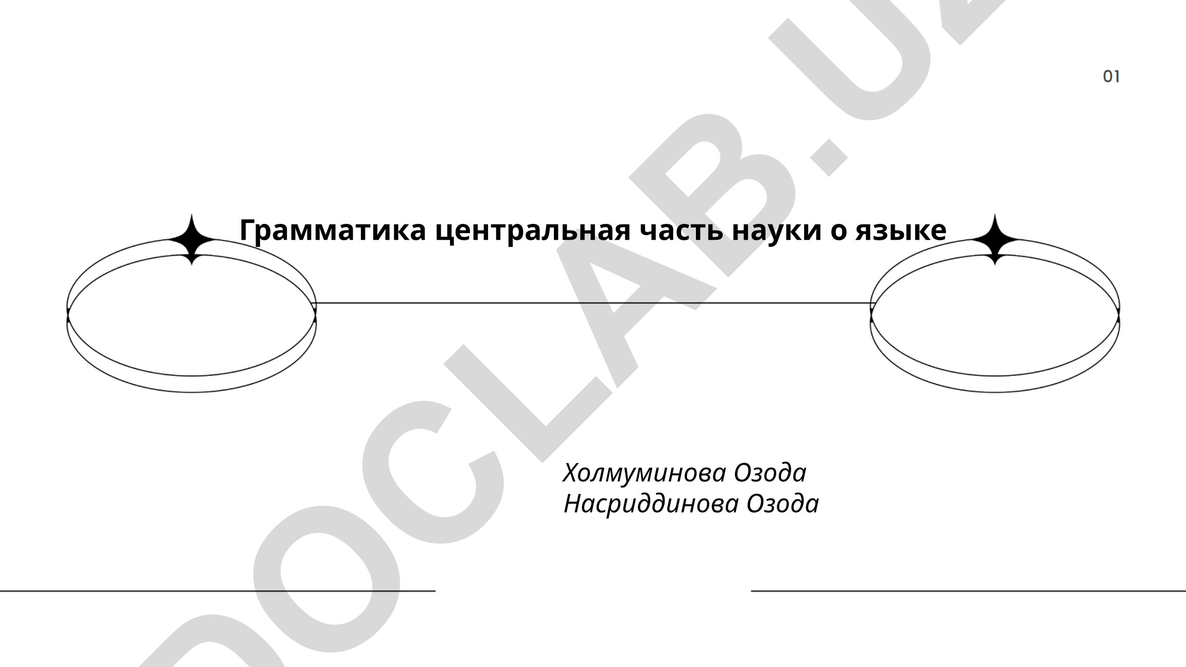 Грамматика как центральная часть науки о языке