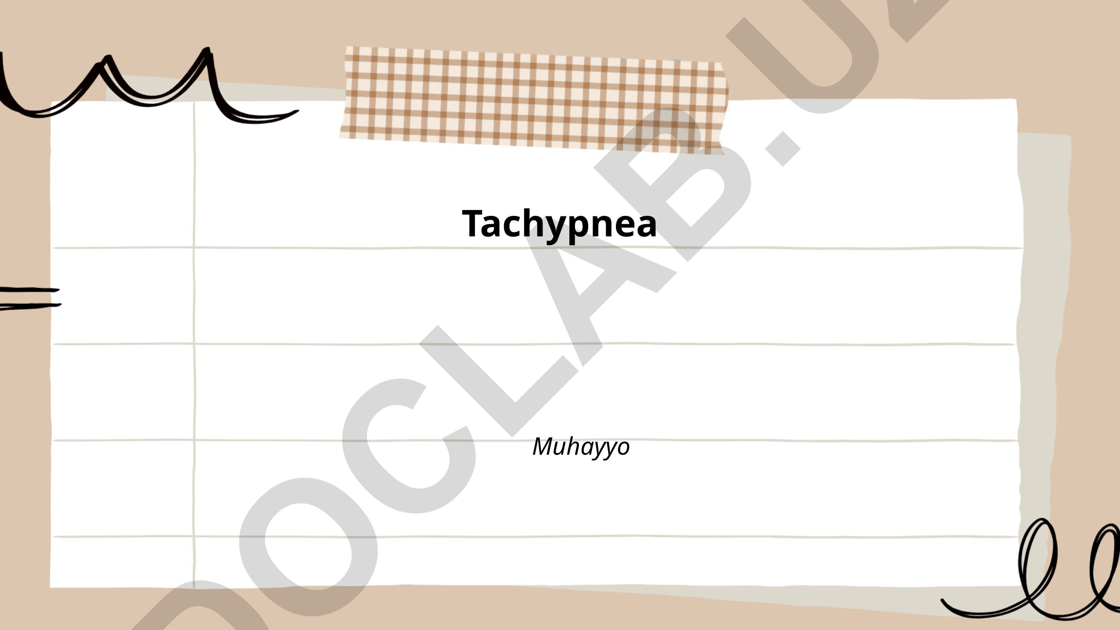Tachypnea sabablari, belgilari va diagnostikasi