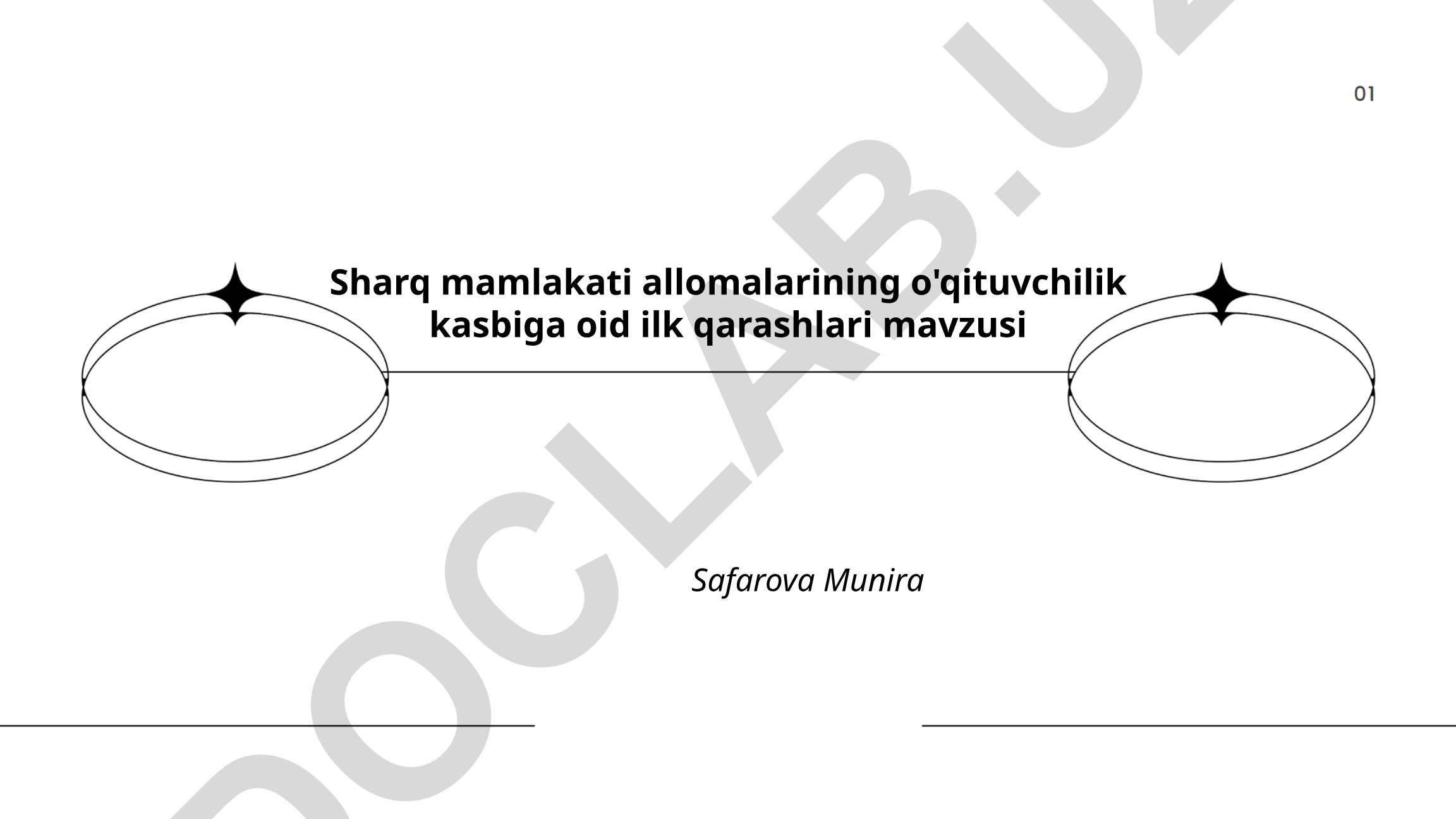 Sharq mamlakati allomalarining o'qituvchilik kasbiga oid ilk qarashlari