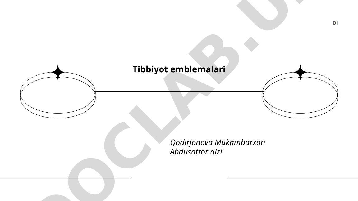 Tibbiyot emblemalari tarixi va ma'nolari