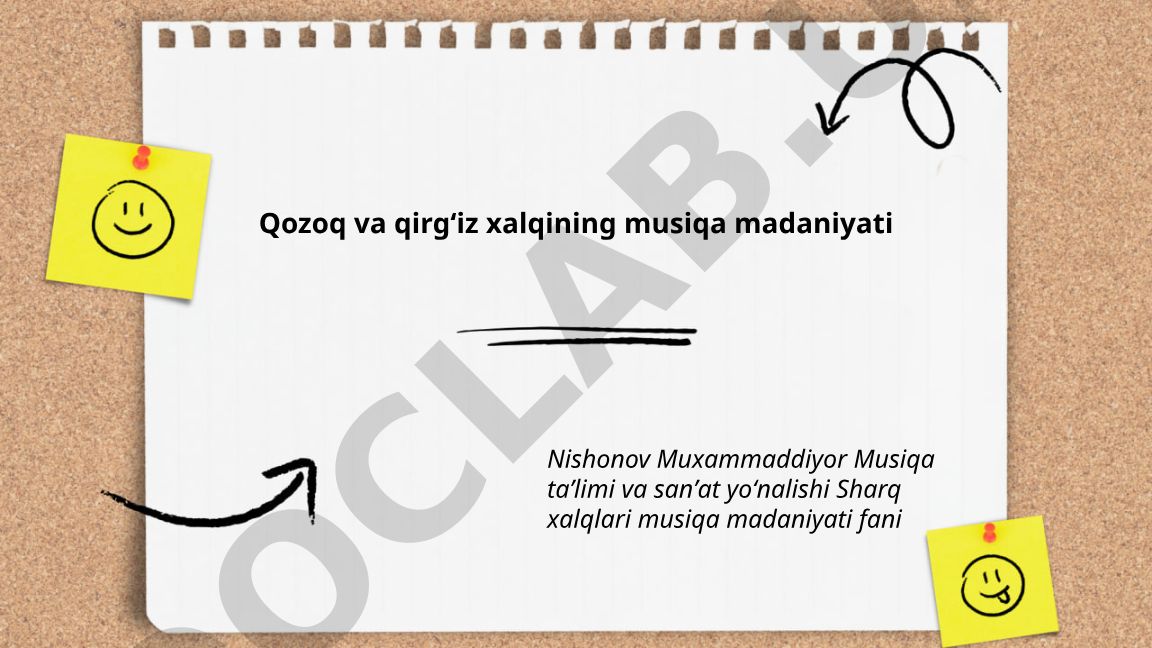 Qozoq va qirgʻiz xalqining musiqa madaniyati
