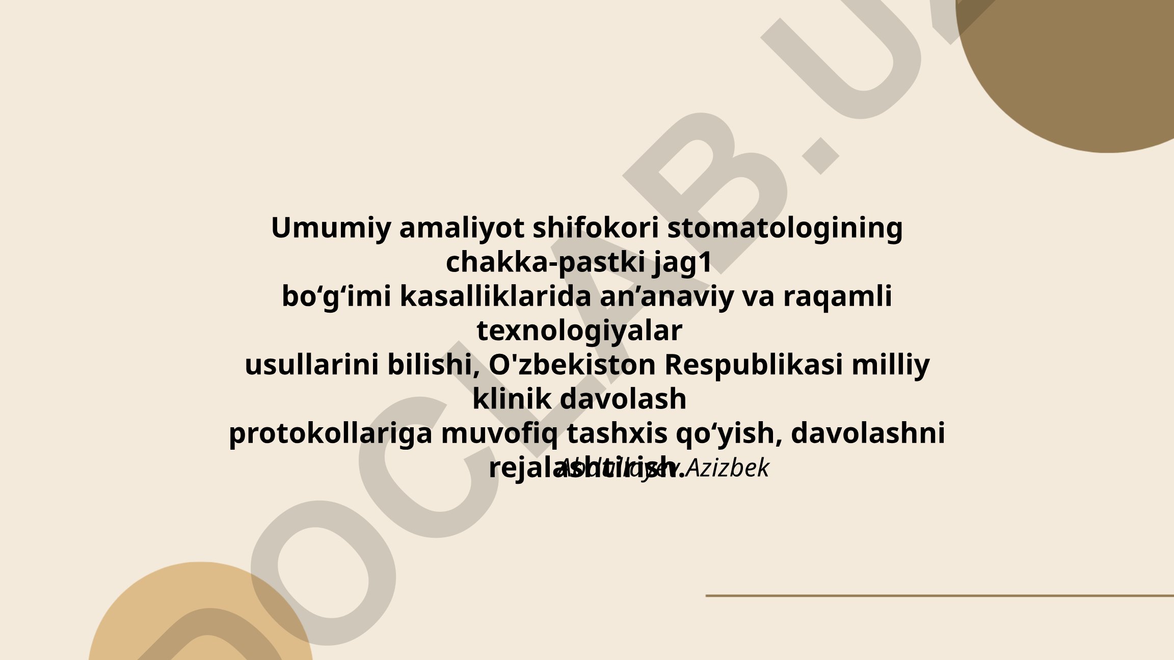 Chakka-pastki jag' bo'g'imi kasalliklari: an'anaviy va raqamli texnologiyalar