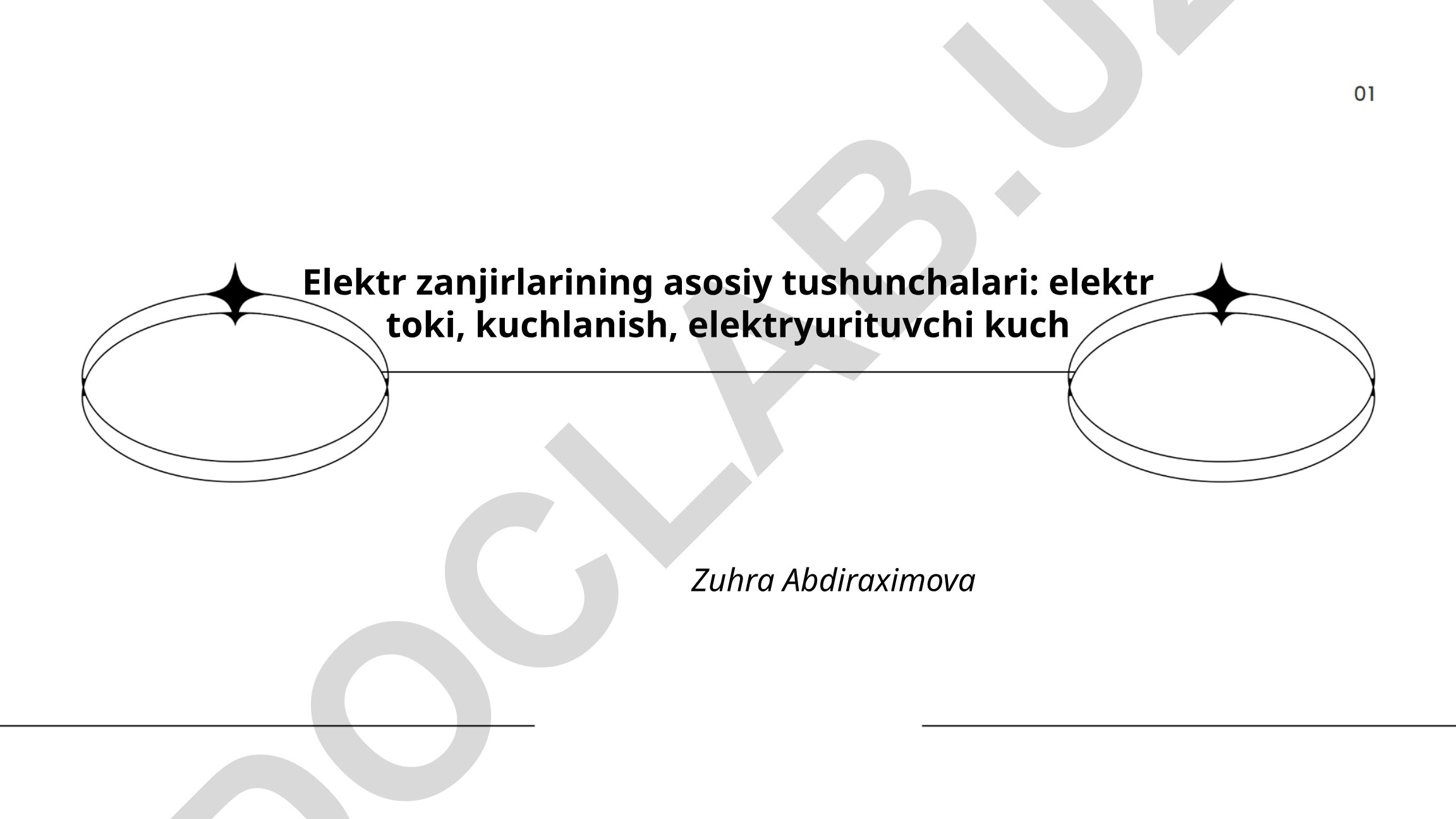 Elektr zanjirlarining asosiy tushunchalari: elektr toki, kuchlanish, elektryurituvchi kuch