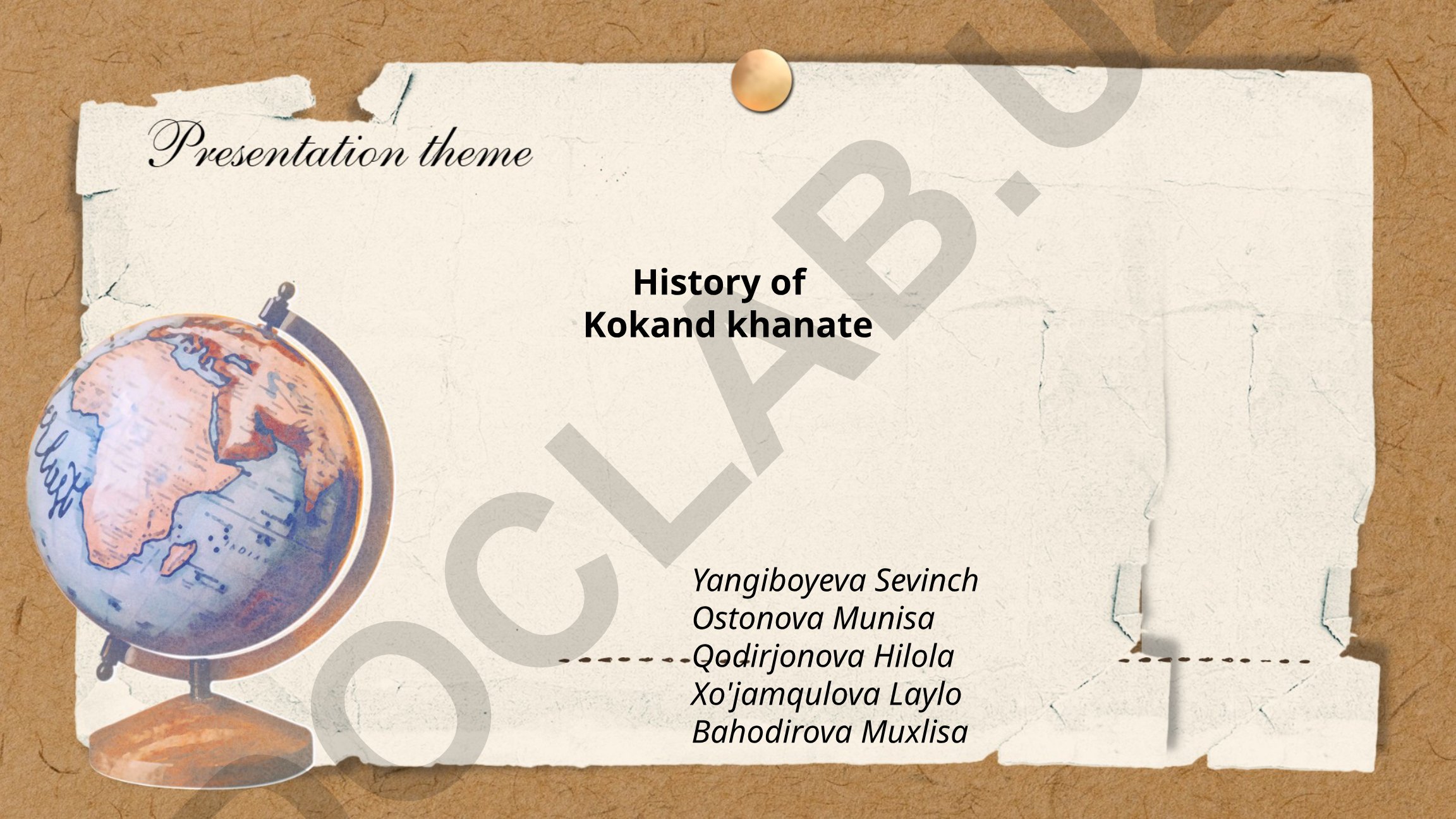 History of Kokand Khanate