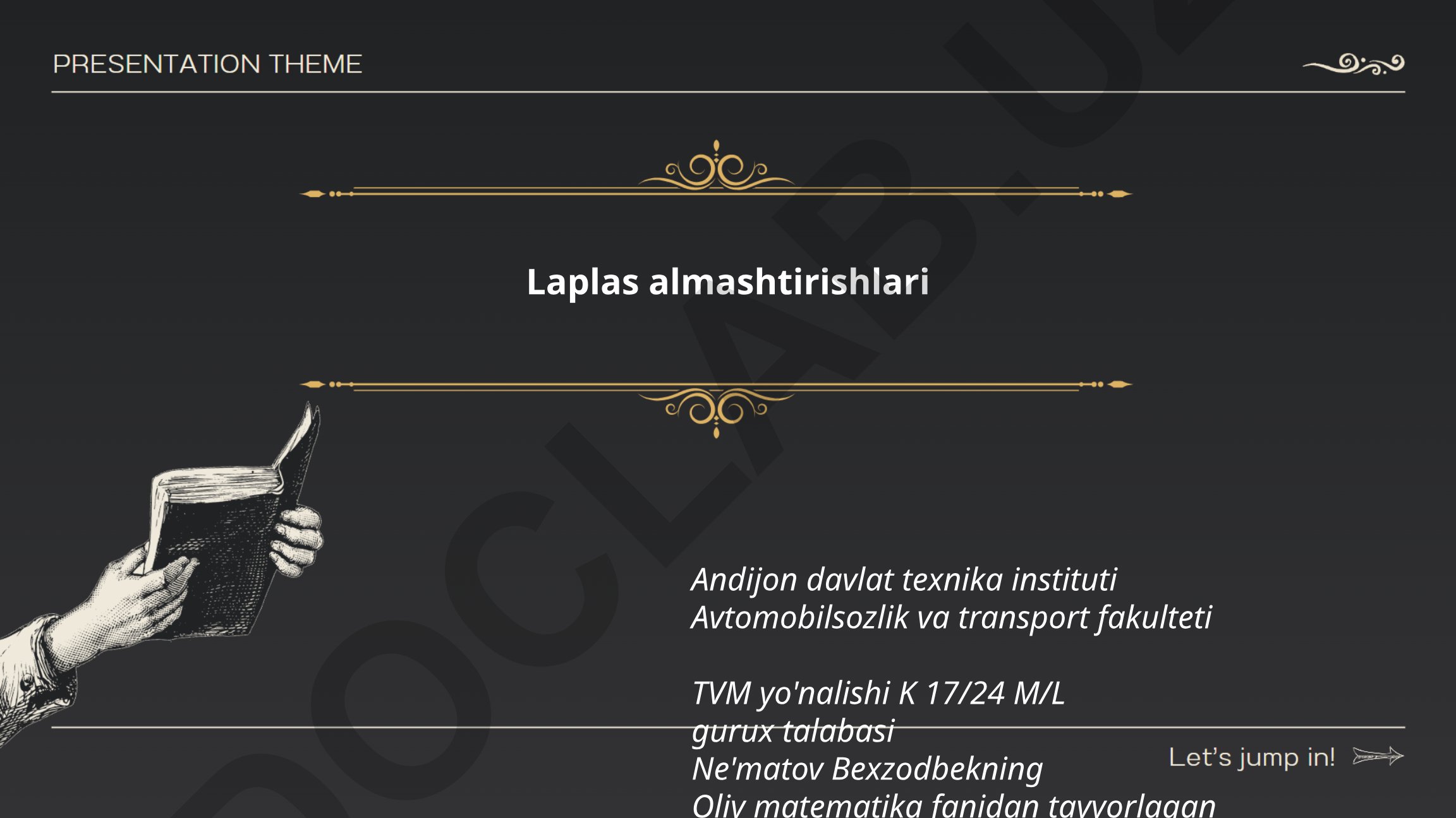Laplas almashtirishlari