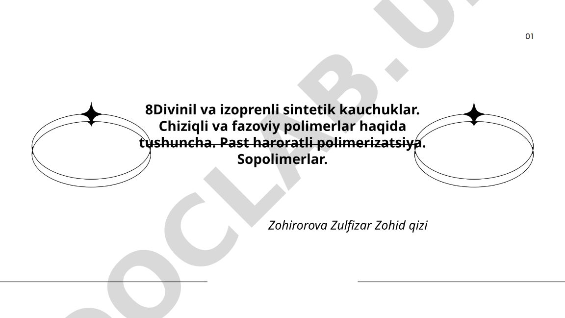 Divinil va izoprenli sintetik kauchuklar va polimerlar