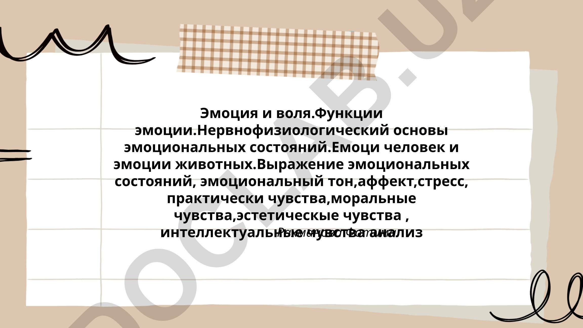 Эмоция и воля: функции, нервно-физиологические основы и виды чувств