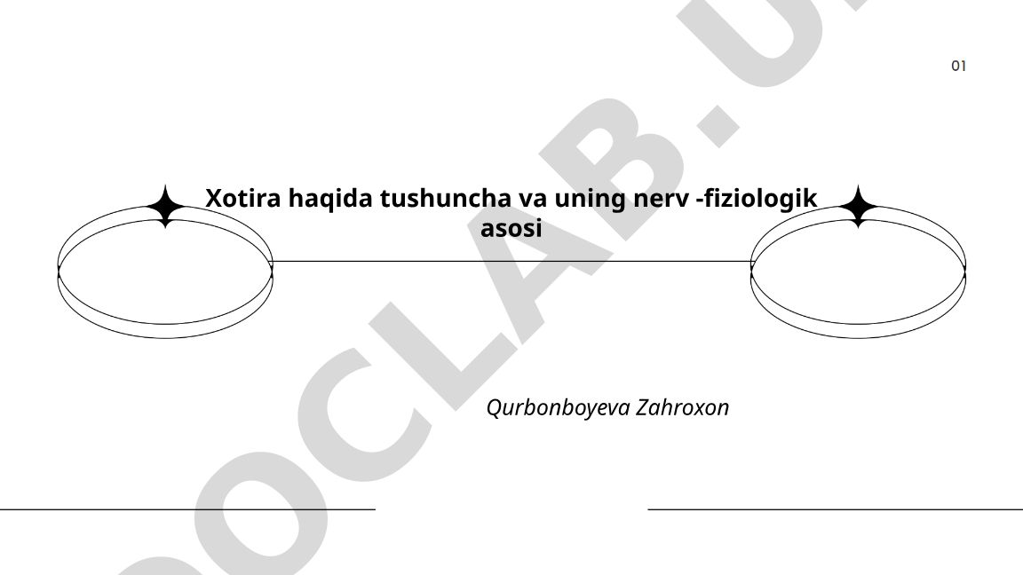 Xotira haqida tushuncha va uning nerv-fiziologik asosi