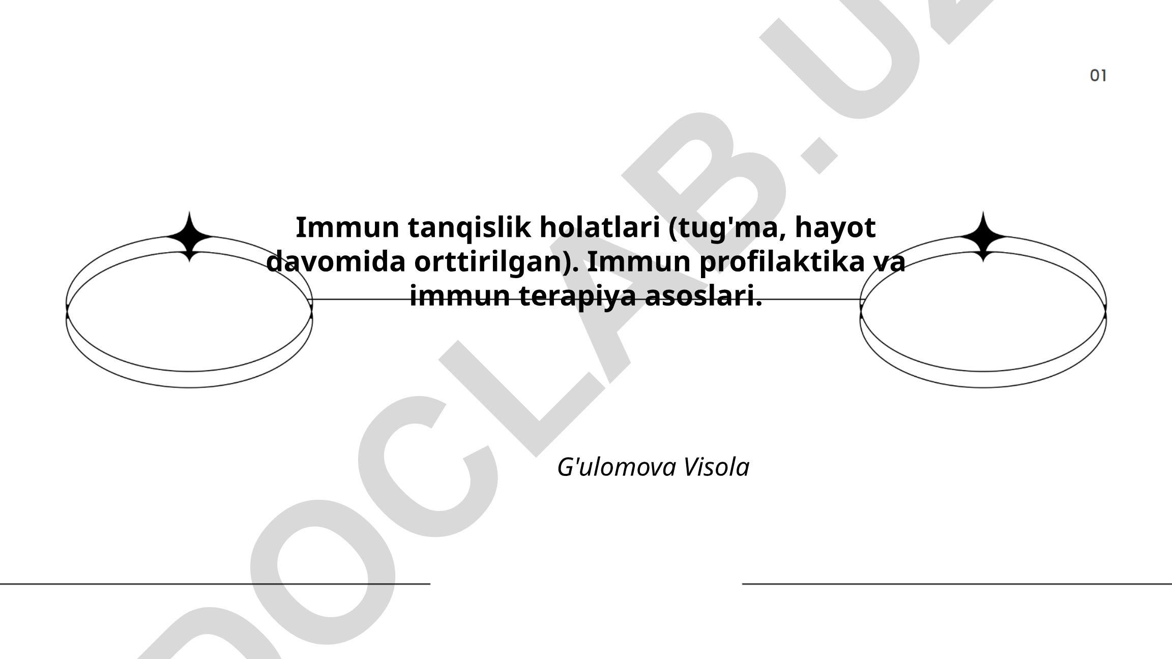 Immun tanqislik holatlari va immunoterapiya asoslari