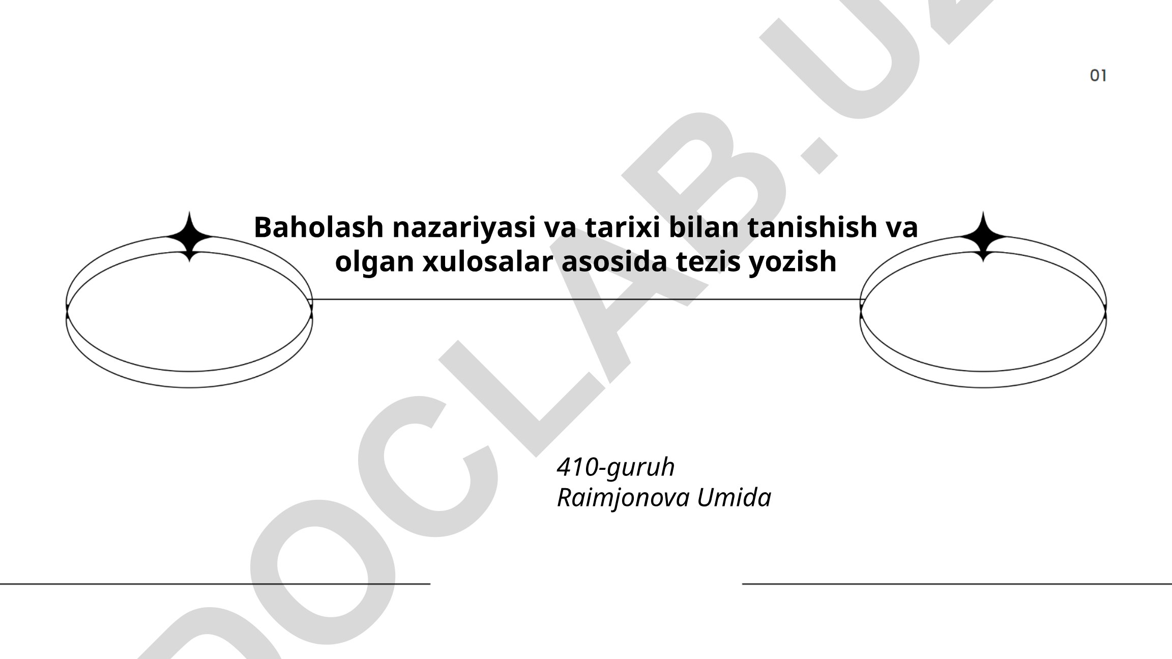 Baholash nazariyasi va tarixi: asosiy bosqichlar va konsepsiyalar