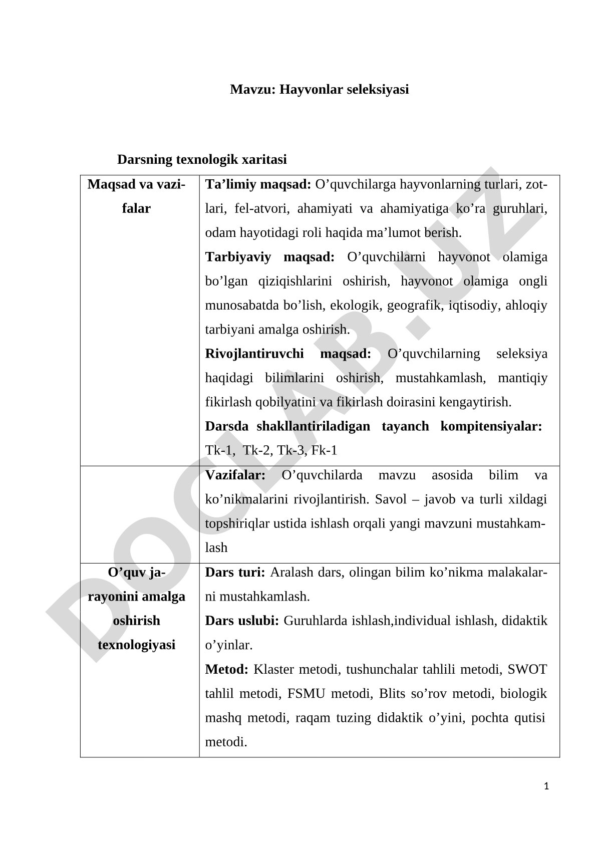 Hayvonlar seleksiyasi