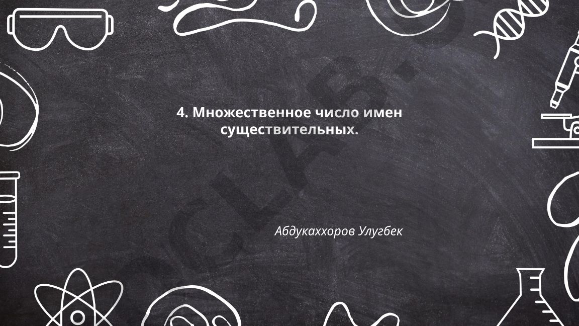 Множественное число имен существительных в русском языке