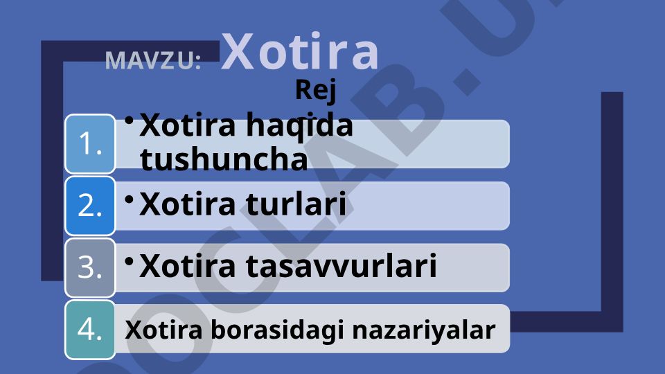 Xotira borasidagi nazariyalar